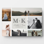 6 Foto Wedding Collage Newlyweds Keepake Fotoplatte (Vorderseite)