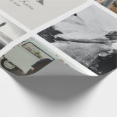 6 Foto Wedding Collage Newlyweds Keepake Geschenkpapier (Ecke)