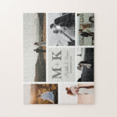 6 Foto Wedding Collage Newlyweds Keepake Puzzle (Vertikal)
