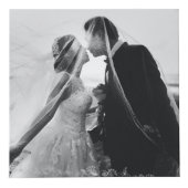 6 Foto Wedding Collage Newlyweds Keepake Würfel (Rechts)