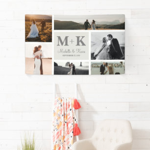 6 Foto Wedding Collage Newlyweds Wedding Banner
