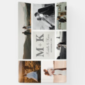 6 Foto Wedding Collage Newlyweds Wedding Banner (Vertikal)