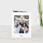 6 FOTO Weihnachten Rustikal Blauer Wald Gruß (Rückseite)