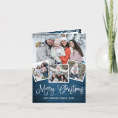 6 FOTO Weihnachten Rustikal Blauer Wald Gruß (Vorderseite)