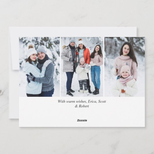 6 FOTO Weihnachten Rustikal Blauer Wald Gruß (Rückseite)