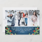 6 FOTO Weihnachten Rustikal Blauer Wald Gruß (Rückseite)