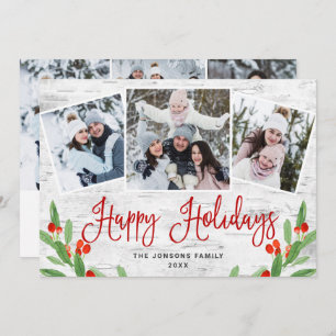 6 FOTO Weihnachten Rustikale Birch Bark Gruß