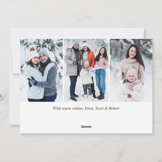 6 FOTO Weihnachten Rustikale Birch Bark Gruß (Rückseite)