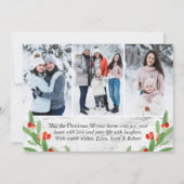 6 FOTO Weihnachten Rustikale Birch Bark Gruß (Rückseite)