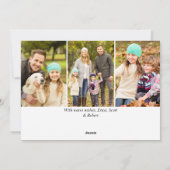 6 FOTO Weihnachten Rustikales Braun Holz Gruß (Rückseite)