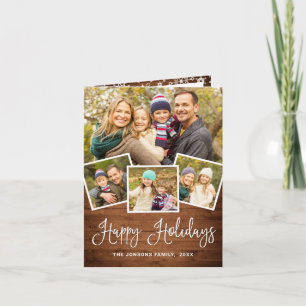 6 FOTO Weihnachten Rustikales Holz Gruß