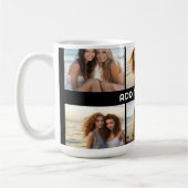 6 FotoCollage 1 Textzeile — CAN Schwarz bearbeiten Kaffeetasse (Links)