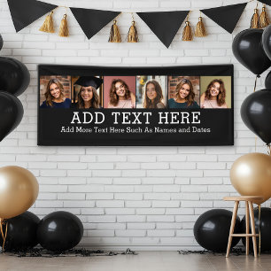 6 FotoCollage 2 Zeilen Text — CAN Schwarz bearbeit Banner