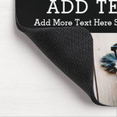 6 FotoCollage 2 Zeilen Text — CAN Schwarz bearbeit Mousepad (Ecke)