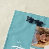 6 FotoCollage benutzerdefinierter Skripttext leuch Strandtuch (Beispiel)