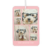 6 FotoCollage - Funkes Hexagon-Muster pink Autolufterfrischer (Vorderseite)