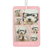 6 FotoCollage - Funkes Hexagon-Muster pink Autolufterfrischer (Rückseite)