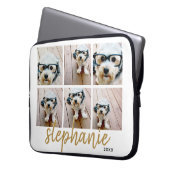 6 FotoCollage - Handgeschriebener Schriftart, um I Laptopschutzhülle (Vorderseite Links)