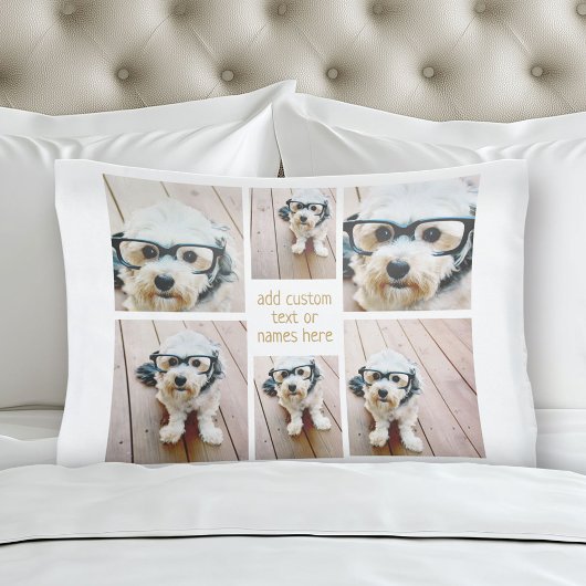 6 FotoCollage Minimalistisch - Farbe bearbeiten Kissenbezug