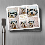 6 FotoCollage Minimalistisch - Gold und Weiß Magnet<br><div class="desc">Benutzen Sie Ihr Lieblings-Foto oder Ihre Bilder,  um Spaß zu haben und mit Freunden zu teilen. Ein einfaches Design mit nur Snapshots und einem Textblock. Fotos in Quadrate schneiden,  bevor sie in dieses Raster eingefügt werden.</div>