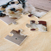 6 FotoCollage Minimalistisch - Gold und Weiß Puzzle (Seite)