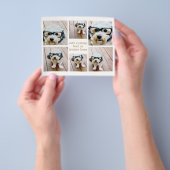 6 FotoCollage Minimalistisch - Gold und Weißgitter Flyer (Gruppe)