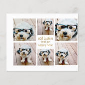 6 FotoCollage Minimalistisch - Gold und Weißgitter Flyer (Hinten)