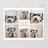 6 FotoCollage Minimalistisch - Gold und Weißgitter Flyer (Vorne)