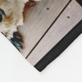 6 FotoCollage Minimalistisch - Name schwarz hinzuf Fleecedecke (Ecke)
