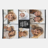 6 FotoCollage Minimalistisch - weiß und schwarz Geschirrtuch (Horizontal)