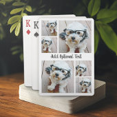 6 FotoCollage mit Skripttext - schwarz und weiß Spielkarten