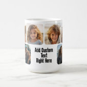 6 FotoCollage mit Textblock - Schwarzweiß Kaffeetasse (Mittel)