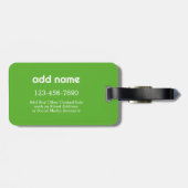 6 FotoCollage mit weißem Text auf grün Gepäckanhänger (Rückseite horizontal)