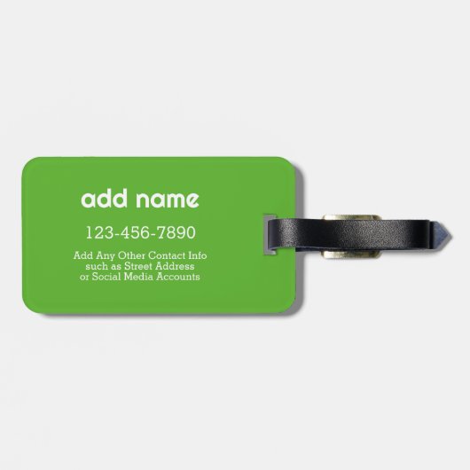 6 FotoCollage mit weißem Text auf grün Gepäckanhänger (Rückseite horizontal)