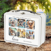 6 FotoCollage oder Niedliche Hunde Metall Brotdose