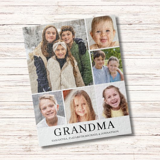 6 FotoCollage Oma Personalisiert Puzzle