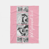 6 FotoCollage Optionaler Text — Farbe bearbeiten Fleecedecke (Vorderseite)