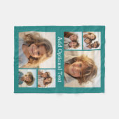 6 FotoCollage Optionaler Text — Farbe bearbeiten Fleecedecke (Vorderseite (Horizontal))