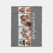 6 FotoCollage Optionaler Text — Farbe bearbeiten Fleecedecke (Vorderseite)
