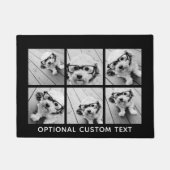 6 FotoCollage Optionaler Text — Farbe bearbeiten Fußmatte (Vorderseite)