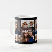 6 FotoCollage Optionaler Text — Farbe bearbeiten Kaffeetasse (Vorderseite Links)