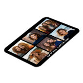 6 FotoCollage Optionaler Text — Farbe bearbeiten Magnet (Linke Seite)