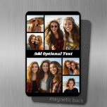 6 FotoCollage Optionaler Text — Farbe bearbeiten Magnet<br><div class="desc">Fügen Sie Ihre Lieblings-Bilder zu dieser lustigen Vorlage. Sie können quadratische Fotos oder beliebige Foto für dieses Raster verwenden.</div>