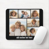 6 FotoCollage Optionaler Text — Farbe bearbeiten Mousepad (Mit Mouse)