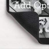 6 FotoCollage Optionaler Text — Farbe bearbeiten Mousepad (Ecke)