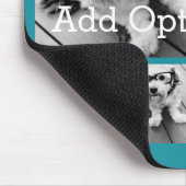 6 FotoCollage Optionaler Text — Farbe bearbeiten Mousepad (Ecke)