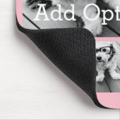 6 FotoCollage Optionaler Text — Farbe bearbeiten Mousepad (Ecke)