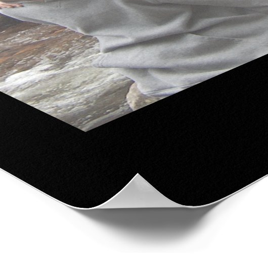 6 FotoCollage Optionaler Text — Farbe bearbeiten Poster (Ecke)