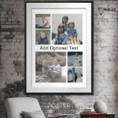 6 FotoCollage Optionaler Text — Farbe bearbeiten Poster