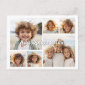 6 FotoCollage Optionaler Text — Farbe bearbeiten Postkarte (Vorderseite)